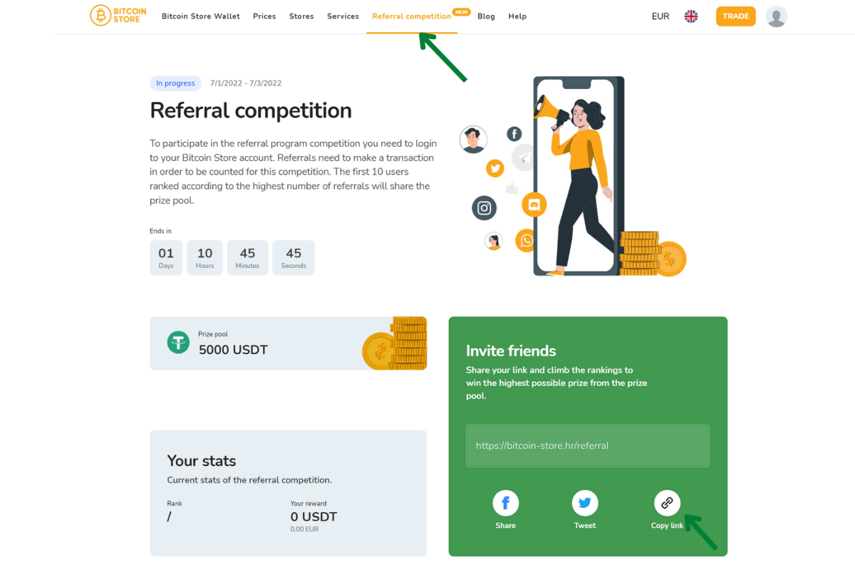 The image shows a procedure on how to participate in the referral competition.